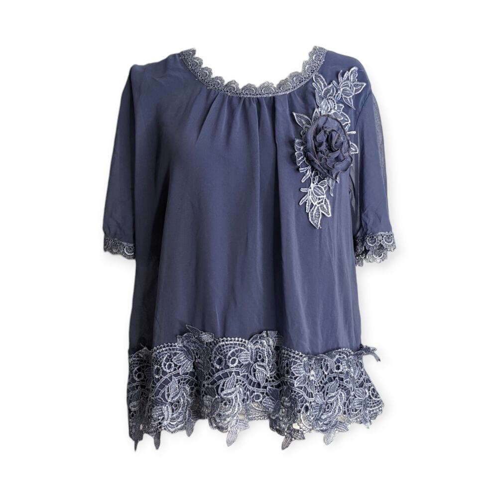 Pretty Angel lace & chiffon blouse - Picture 3 of 8